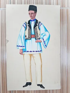 Costum popular romanesc, desen