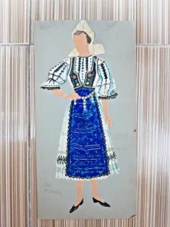 Costum popular romanesc, desen