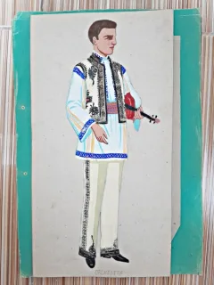 Costum popular romanesc, desen