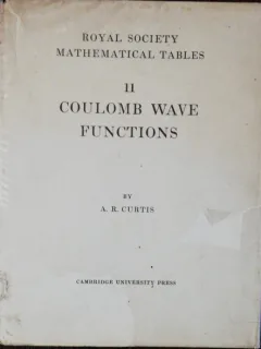 COULOMB WAVE FUNCTIONS - A.R.CURTIS VOL II