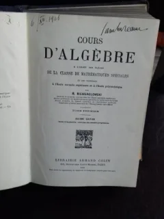COURS D'ALGEBRE - B. NIEWENGLOWSKI