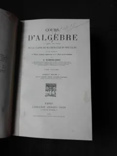COURS D'ALGEBRE - B. NIEWENGLOWSKI  (TEXT IN LIMBA FRANCEZA)