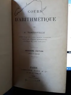 Cours D arithmetique - A.Tartinville