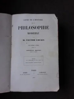 COURS DE L'HISTOIRE DE LA PHILOSOPHIE MODERNE - M. VICTOR COUSIN  TOME III