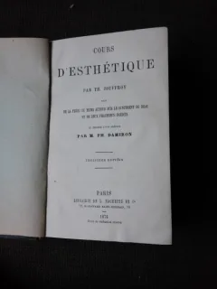 COURS D'ESTHETIQUE - TH. JOUFFROY  (CARTE IN LIMBA FRANCEZA)