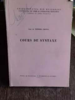COURS DE SYNTAXE - TEODORA CRISTEA