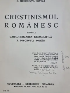 CRESTINISMUL ROMANESC - S. MEHEDINTI SOVEJA