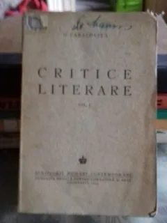 CRITICE LITERARE - D. CARACOSTEA   VOL.1
