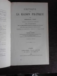 CRITIQUE DE LA RAISON PRATIQUE - EMMANUEL KANT  (CARTE IN LIMBA FRANCEZA)