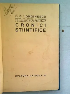 CRONICI STIINTIFICE - G.G. LONGINESCU