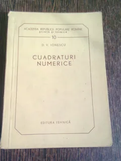 CUADRATURI NUMERICE - D.V. IONESCU