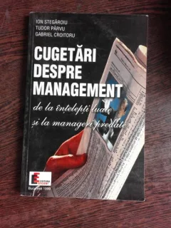CUGETARI DESPRE MANAGEMENT - ION STEGAROIU
