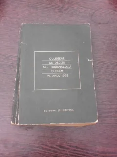 Culegere de decizii ale Tribunalului Suprem pe anul 1965