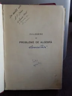 CULEGERE DE PROBLEME DE ALGEBRA - A.G. IOACHIMESCU