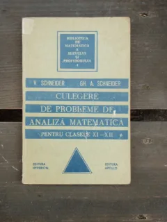 CULEGERE DE PROBLEME DE ANALIZA MATEMATICA - V. SCHNEIDER