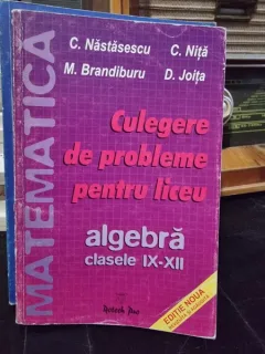 CULEGERE DE PROBLEME PENTRU LICEU. ALGEBRA CLASELE IX-XII - C. NASTASESCU