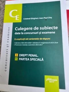 Culegere de subiecte date la concursuri si examene. 3 Procedura penala, partea speciala - Ioan Paul Chis