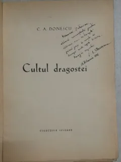 Cultul dragostei - C.A. Donescu  cu dedicatie