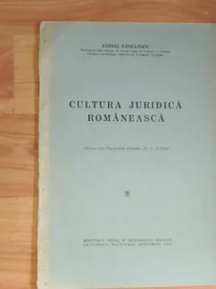 CULTURA JURIDICA ROMANEASCA-ANDREI RADULESCU