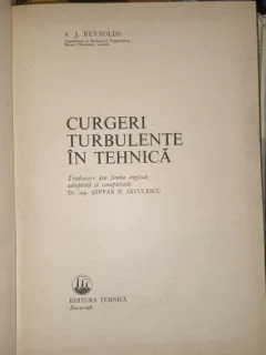 Curgeri turbulente in tehnica - A.J.Reynolds