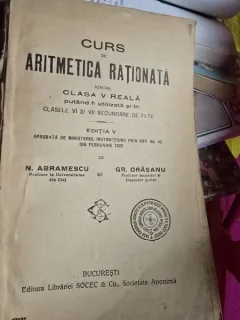 Curs de aritmetica rationala pentru clasa a V-a reala - N.Abramescu