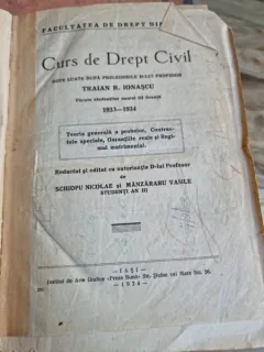 Curs de Drept Civil anul III licenta - Traian R. Ionascu