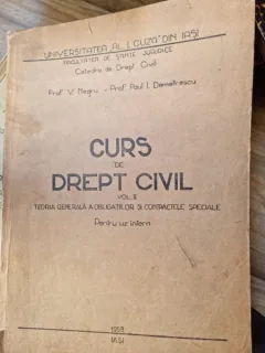 Curs de drept civil - V. Negru, Paul I. Demetrescu  vol.II