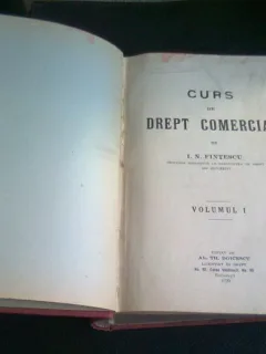 CURS DE DREPT COMERCIAL ,I.N. FINTESCU (VOL UNU PLUS VOL TREI LEGATE )