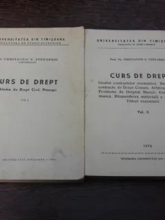 Curs de drept - Constantin C. Stegaroiu  2 volume
