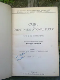 CURS DE DREPT INTERNATIONAL PUBLIC - GEORGE SOFRONIE