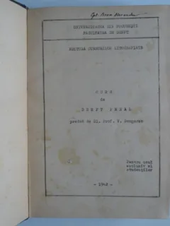 Curs de drept penal - V. Dongoroz