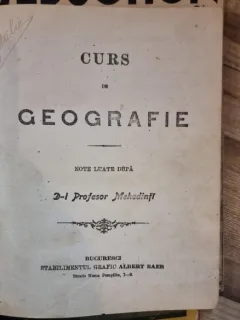 Curs de geografie, note luate dupa Dl. Profesor Mehedinti