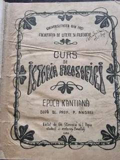 Curs de Istoria Filosofiei. Epoca Kantiana - P. Andrei