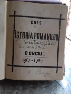CURS DE ISTORIA ROMANILOR. EPOCA DE LA 1814 PANA LA 1526 - D. ONCIUL