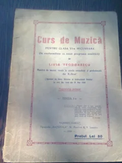 CURS DE MUZICA PENTRU CLASA A VI-A SECUNDARA - LIVIA TEODORESCU