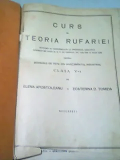 CURS DE TEORIA RUFARIEI PENTRU SCOALELE DE FETE DIN INVATAMANTUL INDUSTRIAL. CLASA V-A - ELENA APOSTOLEANU, ECATERINA D. TOMIDA