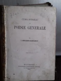 CURS INTREGU DE  POESIE GENERALE - I. HELIADE RADULESCU   VOL.1