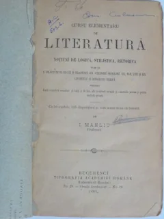 Cursu elementaru de literatura - I. Manliu
