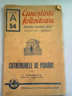 CUTREMURELE DE PAMANT - I. SIMIONESCU