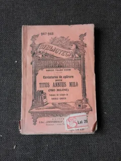 CUVANTAREA DE APARARE PENTRU TITUS ANNIUS MILO - MARCUS TULLIUS CICERO
