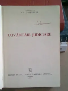 CUVANTARI JUDICIARE - A.I. VISINSCHI