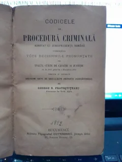 D. Cuculi, Procedura Criminală Dinaintea Juraților (1890)