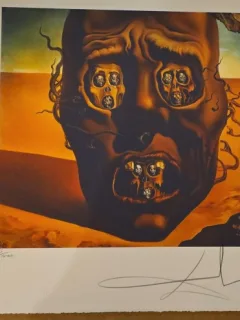 Dali - The Face of War, litografie originala