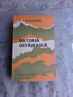 DATORIA OSTASEASCA - K.K. ROKOSSOVSKI