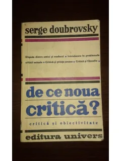 DE CE NOUA CRITICA?, SERGE DOUBROVSKY