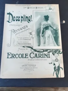 DE CE PLANG! ROMANTA PENTRU VOCE SI PIANO, MUZICA DE ERCOLE CARINI