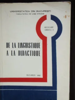 DE LA LINGUISTIQUE A LA DIDACTIQUE