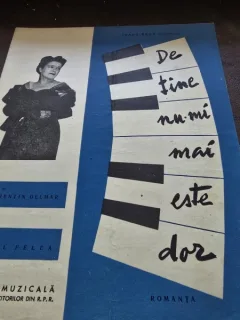 De tine nu-mi mai este dor, muzica Florentin Delmar, versuri Aurel Felea, partitura
