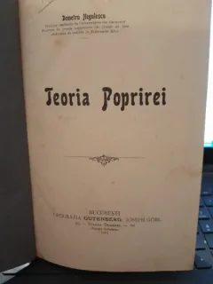 Demetru Negulescu, Teoria poprirei