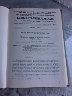 DERMATO-VENEROLOGIE REVISTA, VOLUMUL XXVII/1982